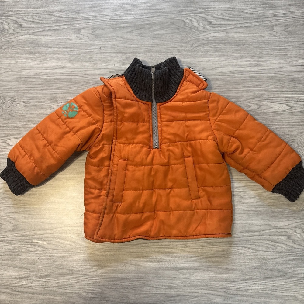 Buckle Me Baby Toastier Toddler Coat Orange Green Size 18 Months
